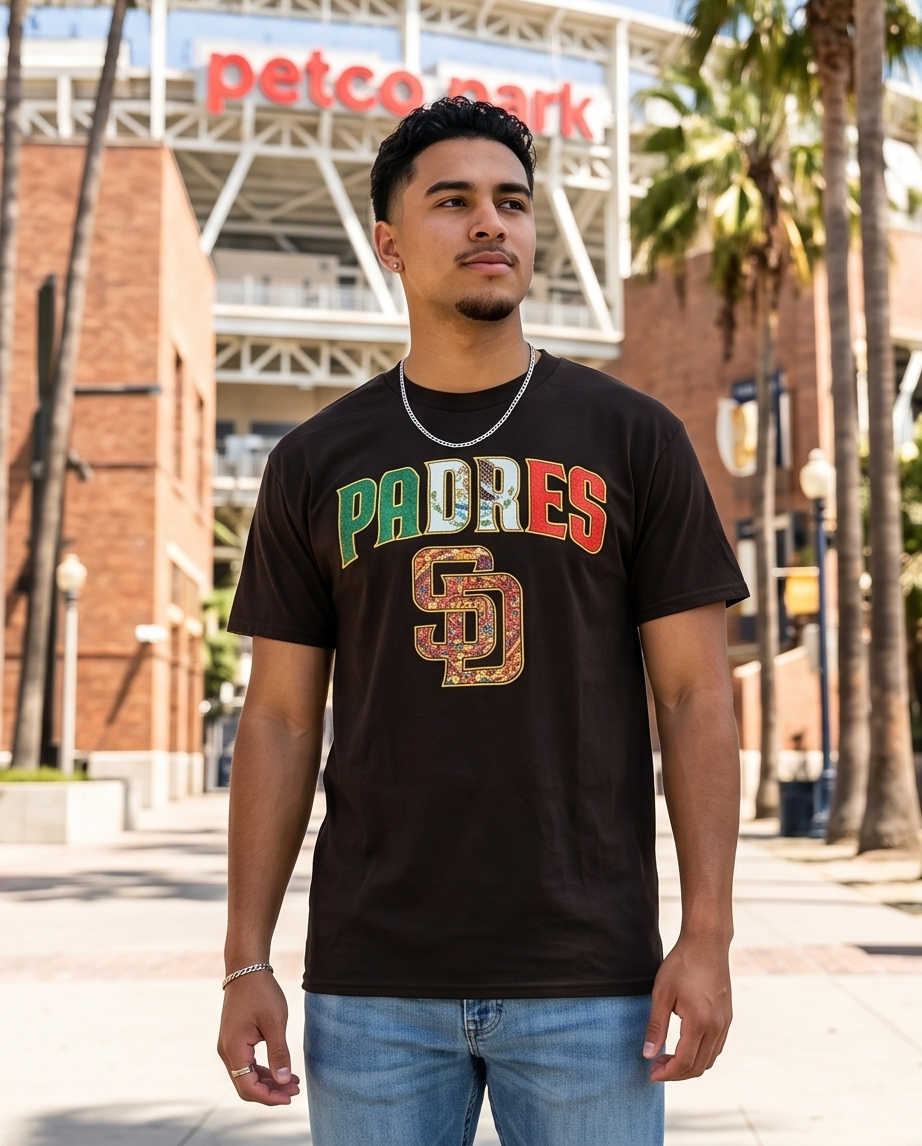 Padres Glitter Wordmark Tee