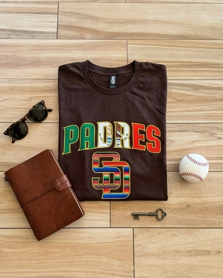 Padres Glitter Wordmark Tee