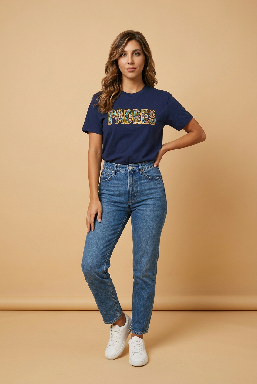 Padres Floral Wordmark Tee