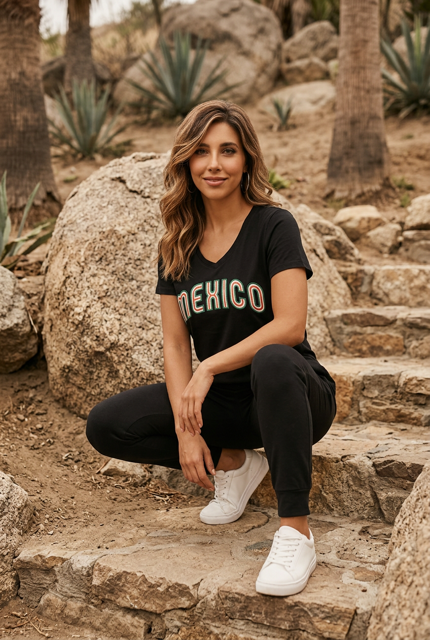 Mexico Arch Wordmark V-Neck